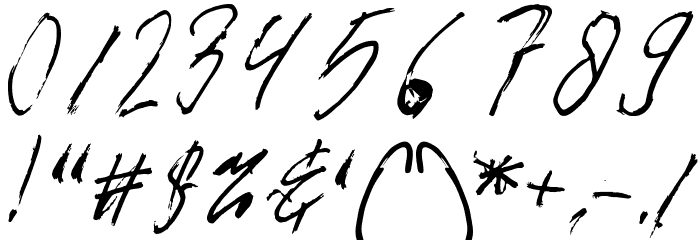 the flashter Font OTHER CHARS
