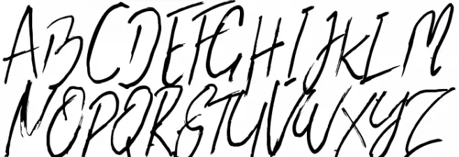 the flashter Schriftart Groß