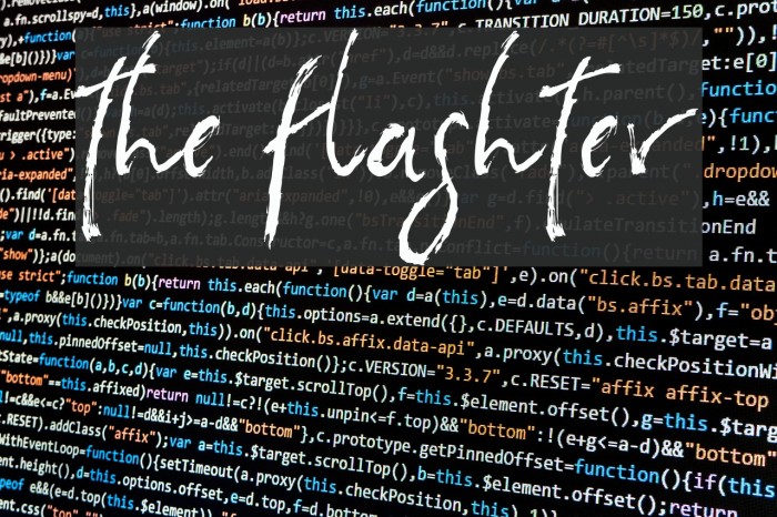 the flashter Font examples