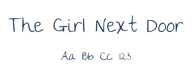 The Girl Next Door Font Preview