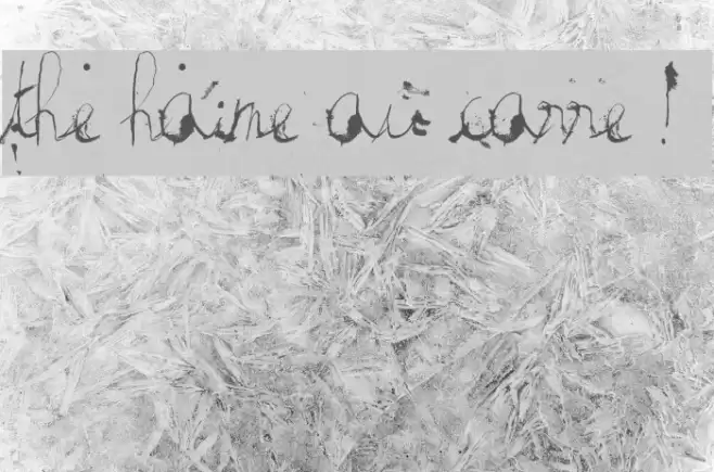 the haine au carre ! Font examples