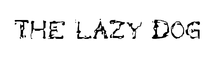 the lazy dog Font