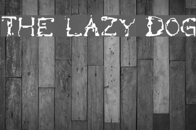 the lazy dog Font examples