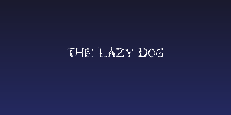 the lazy dog Social Header