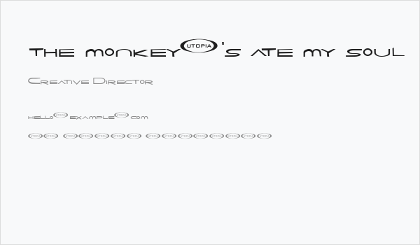 the monkey's ate my soul Business Card