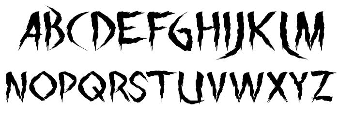 the night Font LOWERCASE