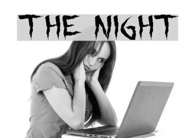 the night Font examples