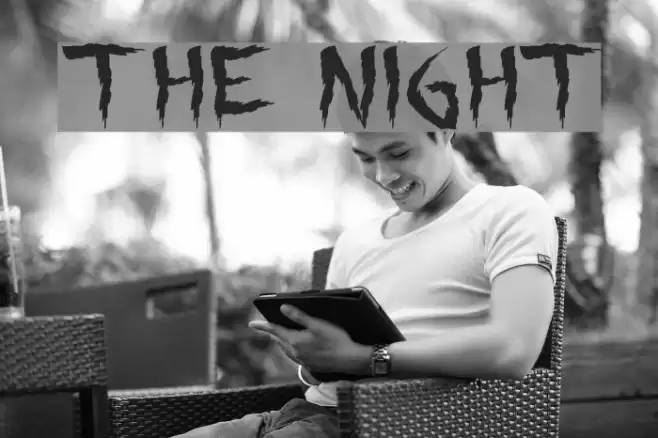 the night Font examples