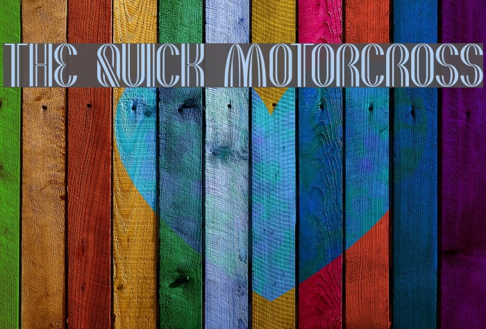 the quick motorcross Font examples