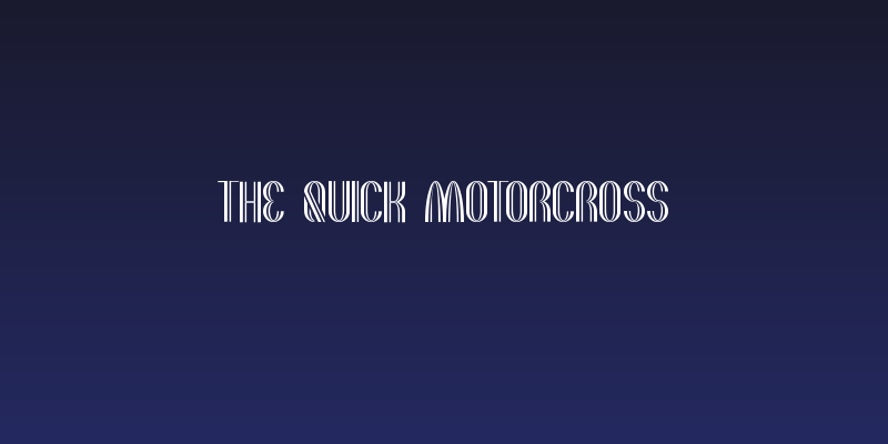 the quick motorcross Social Header