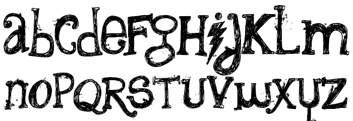 the quiet scream Font LOWERCASE