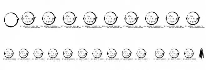 the-ring Font OTHER CHARS