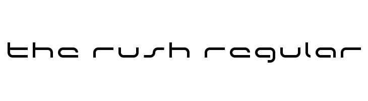 the rush Regular  font caratteri gratis