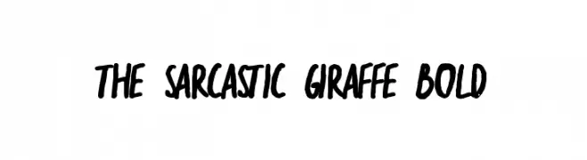 the sarcastic giraffe Bold  font caratteri gratis
