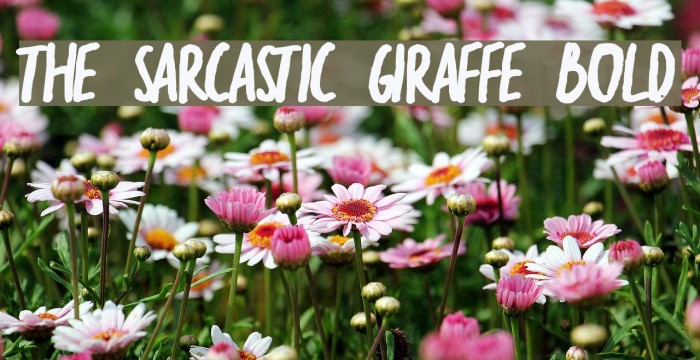 the sarcastic giraffe Bold Example 2