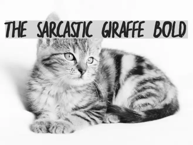 the sarcastic giraffe Bold Font examples