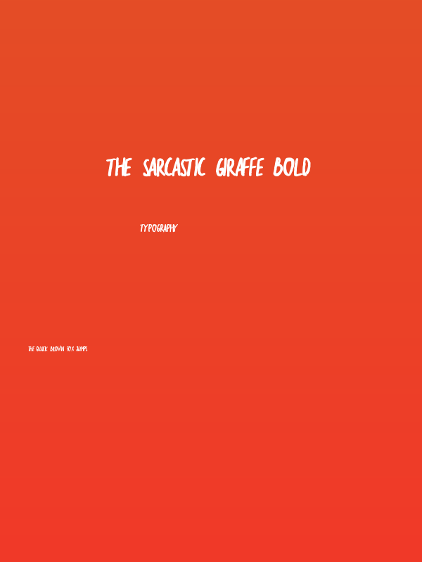 the sarcastic giraffe Bold Poster