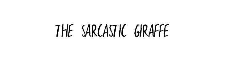 the sarcastic giraffe  Free Fonts Download