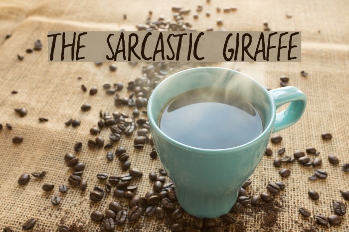 the sarcastic giraffe Font examples
