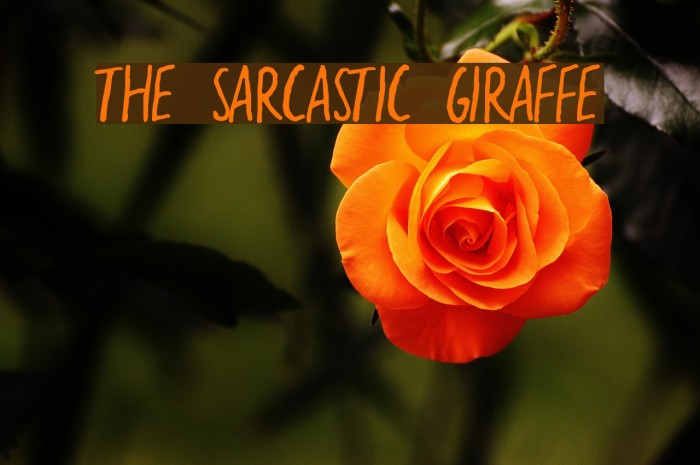 the sarcastic giraffe Font examples