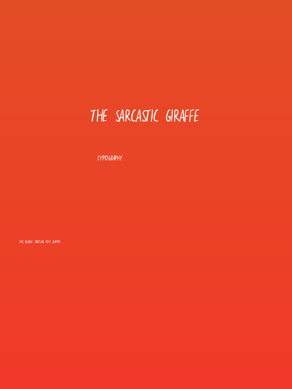 the sarcastic giraffe Poster