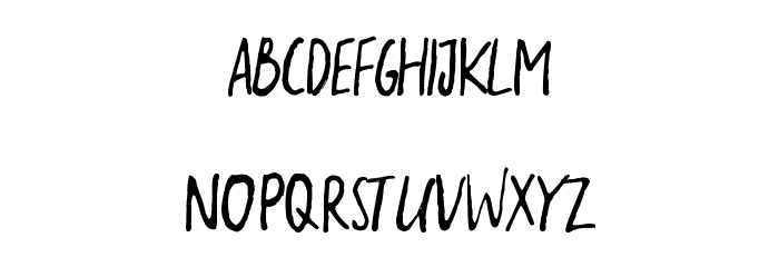 the sarcastic giraffe Font LOWERCASE