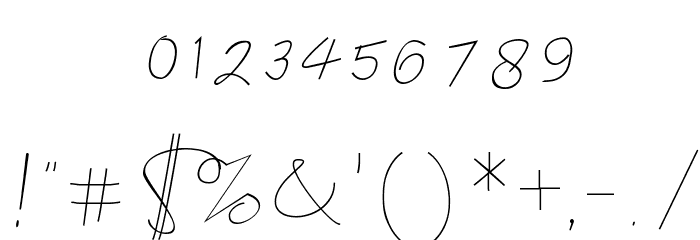 the standing still Font OTHER CHARS