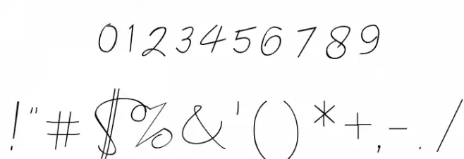 the standing still Font OTHER CHARS