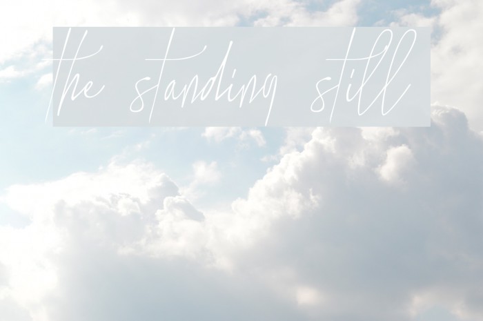 the standing still Font examples