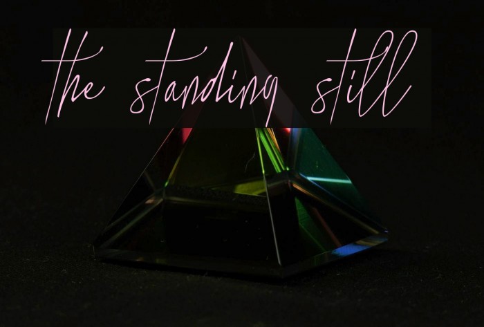 the standing still Font examples