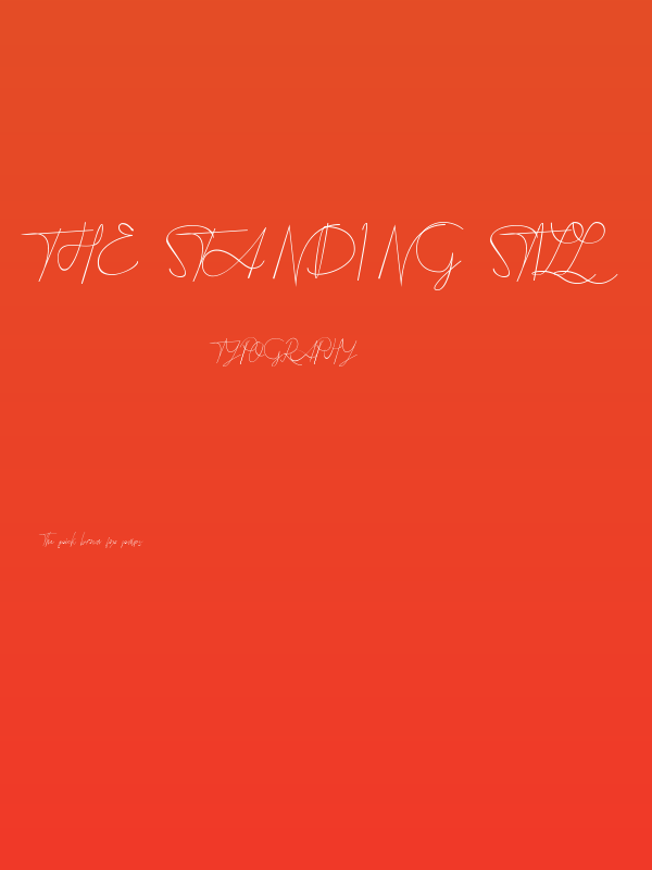 the standing still Poster