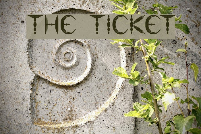 the ticket फ़ॉन्ट examples