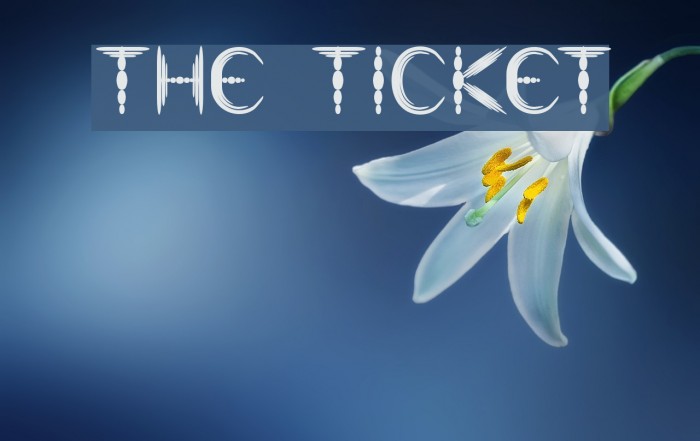 the ticket फ़ॉन्ट examples