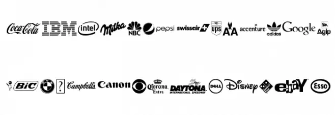 the world's best logos फ़ॉन्ट अपरकेस
