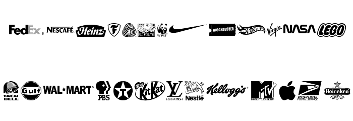 the world's best logos Font LOWERCASE