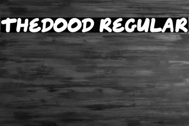 theDood Regular Font examples