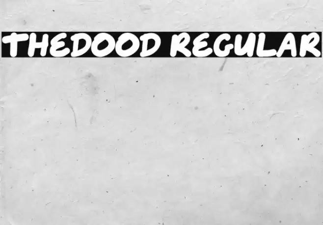theDood Regular Font examples