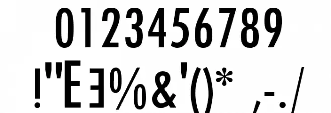 the#V$NT Font OTHER CHARS