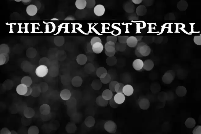 thedarkestpearl Font examples