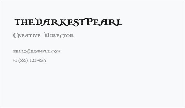 thedarkestpearl Business Card