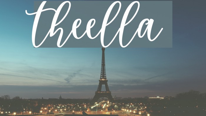 theella Font examples