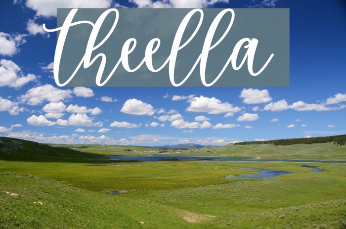 theella Font examples