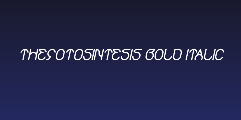 thefotosintesis Bold Italic Social Header