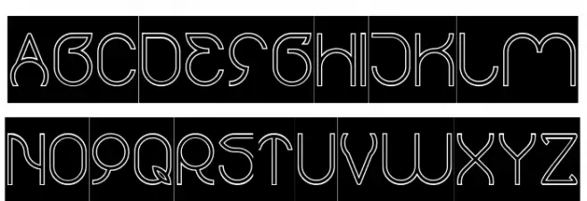 thefotosintesis-Hollow-Inverse Font UPPERCASE