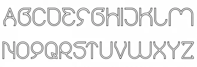 thefotosintesis-Hollow フォント 大文字
