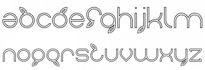 thefotosintesis-Hollow Schriftart Kleinbuchstaben