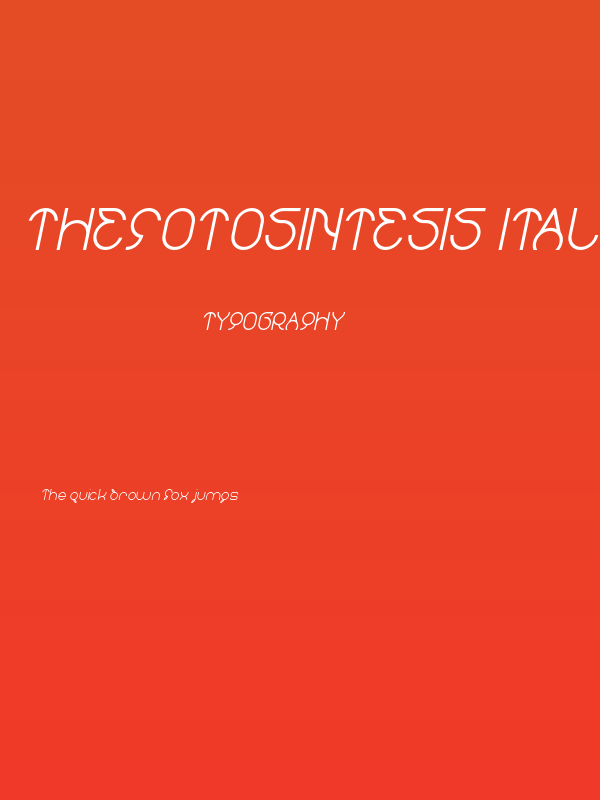 thefotosintesis Italic Poster