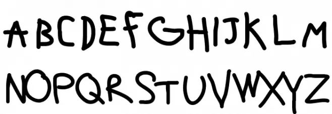 theinvertedfont Schriftart Kleinbuchstaben
