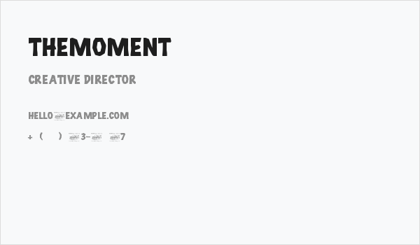 themoment Business Card