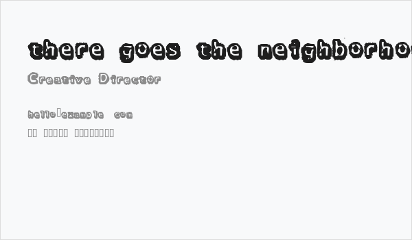 there goes the neighborhood Business Card